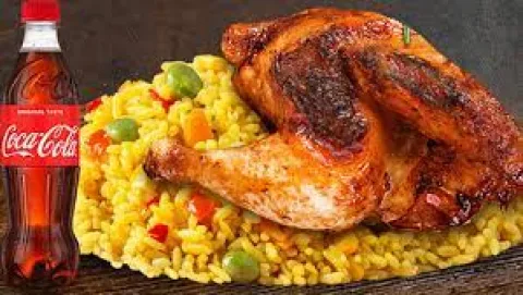 Fried rice and grilled chicken