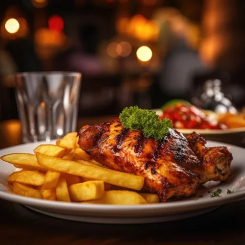 1/4 poulet grillé