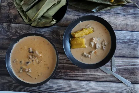 Macabo rapé sauce d'arachide