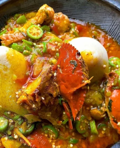 couscous gombo poisson +crabe