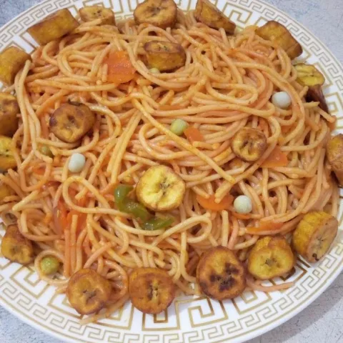 spaghetti plantain