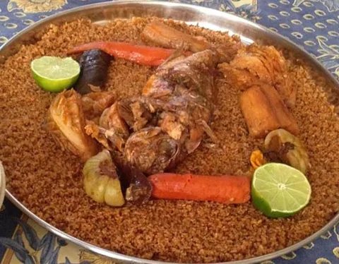 Poisson bar riz sénégalais