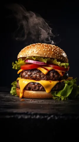 DOUBLE CHEESE BURGER BACON