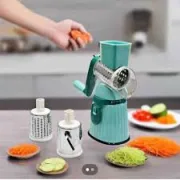 Trancheuse à légumes manuelle, accessoires de cuisine, hachoir à légumes 3 en 1, râpe ronde, coupe-pommes de terre, spiraliseur, Gadgets de cuisine à domicile 2