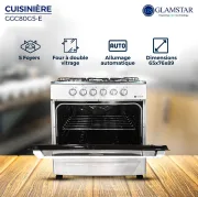 Cuisinière automatique Glamstar CGC80G5-E - 05 foyers  5