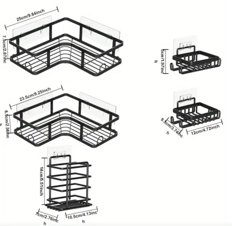 Etagère 5 pièces pour salle de bain