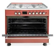 Cuisinière à Gaz - SUPER FLAME - Full option - 5 Feux - 60 x 90 cm - SF-FG9502GBZX - Grand four - Avec panneau de commande numérique - Rouge 3