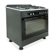 Cuisinière à Gaz - SUPER FLAME - Full option - 5 Feux - 60 x 90 cm - SF-FG9502GBZA - Grand four - Avec panneau de commande numérique - Gris Foncé 3
