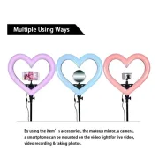 Ring light RGB - 10 pouces - Anneau lumineux en Cœur  2