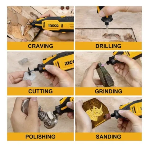 Mini meule Dremel à précision 30000 Tr|Min - INGCO MG13328 - 130 W 