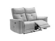Canapé 2 places relax électrique en tissu gris BENJAMIN 4