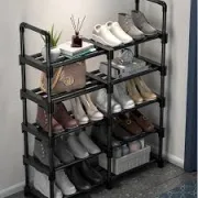 Range-chaussures, étagère à chaussures en métal à 5 ​​niveaux 6