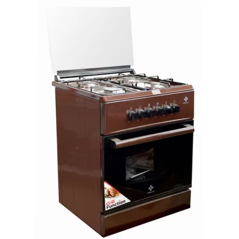Cuisinière à gaz 4 foyers - Belle Vie - 50 × 50 cm - Marron