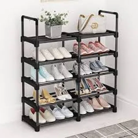 Range-chaussures, étagère à chaussures en métal à 5 ​​niveaux