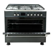 Cuisinière à Gaz - SUPER FLAME - Full option - 5 Feux - 60 x 90 cm - SF-FG9502GBZA - Grand four - Avec panneau de commande numérique - Gris Foncé 2