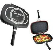 Poêle grill double face portable anti-brûlure 5