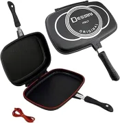 Poêle grill double face portable anti-brûlure 6