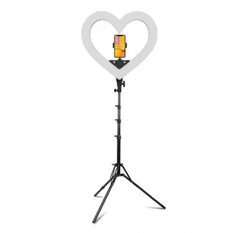Ring light RGB - 10 pouces - Anneau lumineux en Cœur - Trépied