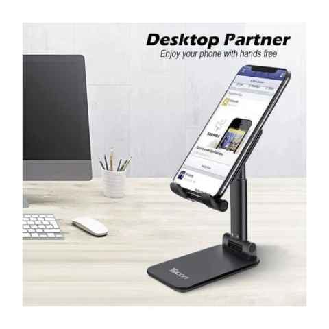 Support de téléphone portable et tablette TYCOM pliable - support réglable pour bureau