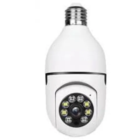 Ampoule avec caméra de sécurité WiFi 1080p sans fil intégrée - 360 degrés - Full HD 1080p - Vision Nocturne - Accès à distance 