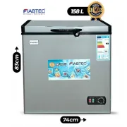 Congélateur coffre - FIABTEC - FTCFQ-158 - 158 Litres - Classe Éco A+ - Gris  1