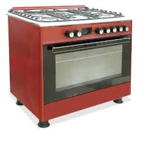 Cuisinière à Gaz - SUPER FLAME - Full option - 5 Feux - 60 x 90 cm - SF-FG9502GBZX - Grand four - Avec panneau de commande numérique - Rouge
