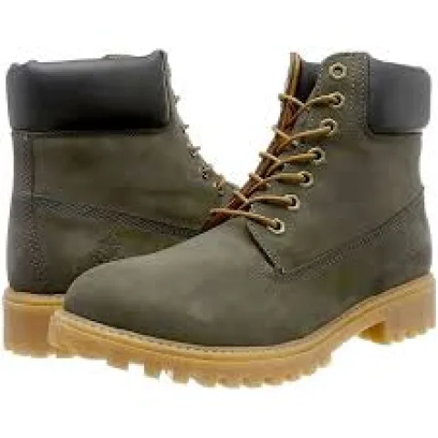 Bottes à lacets Unisexe - LUMBERJACK - RIVER Olive Vert Nuit Premium