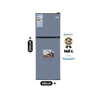 Réfrigérateur double battant - INNOVA - IN192 - 140 Litres - Classe énergétique A+ - Gris 1