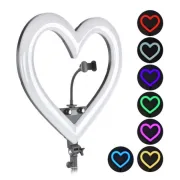 Ring light RGB - 10 pouces - Anneau lumineux en Cœur - Trépied 1