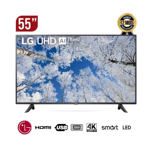 TV Smart LG 55 pouces - UHD 4K - 55UQ80006LD - HDR Webos - ThinQ AI