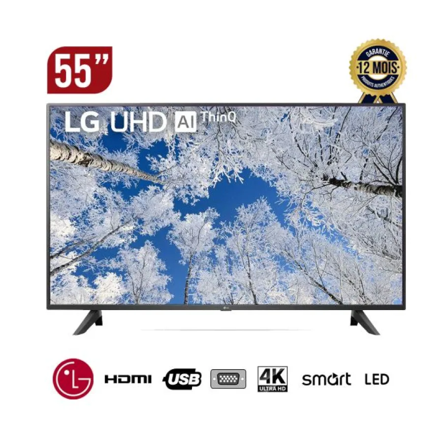 TV Smart LG 55 pouces - UHD 4K - 55UQ80006LD - HDR Webos - ThinQ AI