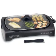 Grill-Barbecue Electrique anti adhésive avec couvercle - Black& Decker - LGM70-B5 - 2200 watts - Noir 1