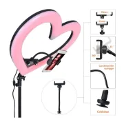 Ring light RGB - 10 pouces - Anneau lumineux en Cœur  1