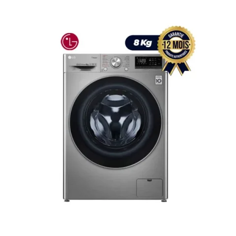 Machine à Laver Automatique - LG - F4R3VYG6P -9KG - AI DD - Vapeur - F4R3VYG6P - Argent 