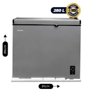 Congélateur/Réfrigérateur 2 en 1 - OCEAN - OCOJ300 - NOFROST - 280 litres - Gris 1