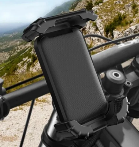 Phone support for motor bikes and bicycles