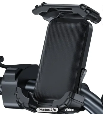 Phone support for motor bikes and bicycles